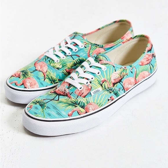 Vans Shoes - Vans Old Skool Flamingo Print Sneakers Authentic Van Doren Tropical Canvas Shoes
